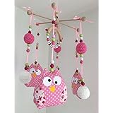 Mobile Eule Rosa Handmade by Sin