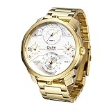 Mechanische Uhren HT3749 Herren Quarzuhr/Persönlichkeit Mode Trend Multifunktions/Seiko Uhr/Multi-Zeitzone/großes Zifferblatt/Metallband