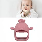 Meleni Baby Silikon Bebek Diş Kaşıyıcı - Diş Kaşıma Eldiveni Yenidoğan Dişlik Pembe