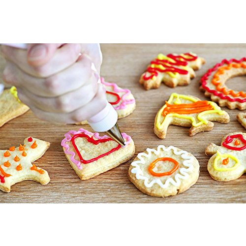 ilauke 200 Einweg Spritzbeutel Spritztüten für Spritztüllen Set groß Konditorei Einwegspritzbeutel 31 X 20 cm extra dick 0,04mm (200 Stück) - 7