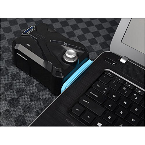 EletecPro Laptop Kühler Externe Kühlung Fans mit Vakuum, Air Hitze Gewinnung von USB Wind Speed Control, Junction 4 Standrohre, verstellbar Wind Speed, wiederverwendbaren Klebeband, Notebook Computer CPU-Cool Pad - 5