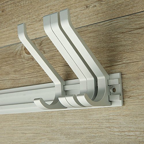 Newdora Hakenleiste Kleiderhaken Edelstahl rostfrei Wandgaderobe Handtuchhalter Garderobenhaken Wandhaken Mehrzweckhaken gebürstet ca. 30kg belastbar - 5
