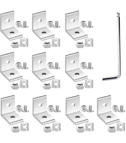 80/20 40 Series 2-Hole Inside Corner Bracket - 40x40mm 90 Degree Angle Bracket For T-Slot Aluminum