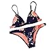 Produktbild Bikinis Set Damen, Sunday Frauen Reizvolle Verband Spitze Gepolsterter BH Strand Halter Bikini Gesetzte Badebekleidung (S, Blau)