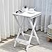 Produktbild Flower racks-xin Nordic Einfach Holz Blume Rack Wohnzimmer Balkon Faul Klapptisch Couchtisch im Freien Kleinen Tisch (Farbe : Weiß)
