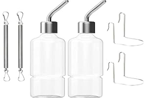 FURNRUBDEN NA 2 Stück Hängende Automatischer Haustiere Wasserflaschen, Keine Tropf Haustiere Wasserflaschen, Hängende Haustier Wasserflasche, für Kaninchen, Chinchillas, YGDE-2710-T58M