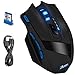 Produktbild Zelotes gamer Maus Schnurlos wired Mouse, Hohe Präzision 2,4G 2500 DPI 9 Tasten tragbare mobile Optische wireless kabellos Mäuse mit USB Nano Empfänger Für Notebook, PC, Computer, Laptop, Mac Macbook (Schwarz)