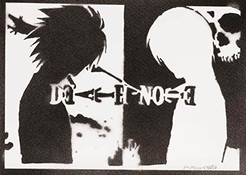 Poster Death Note Affiche Handmade Graffiti Sreet Art - Artwork