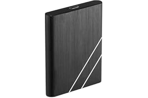 USX MOUNT Disque Dur Externe 2To-2.5" USB 3.0 Ultra Fin Tout-AluminiumStockage HDD pour PC, Mac, Ordinateur de Bureau, OrdinateurPortable, Wii U(Noir)