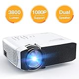 【Heimkino】 Es wurde für Heimkinos entwickelt und eignet sich für den Einsatz zu Hause und in dunklen Umgebungen. Daher wird es nicht für den Einsatz bei Tag empfohlen. Es wird auch nicht für den professionellen Einsatz wie Präsentationen empfohlen. Genießen Sie Ihre persönliche Zeit zu Hause oder teilen Sie spannende Sportereignisse mit Familie und Freunden.Großbildprojektion und umweltfreundliche LED-Lichtquelle schützen Ihre Augen vor Mobiltelefonen und Fernsehgeräten.