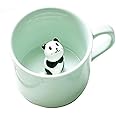 BigNoseDeer Coffee Milk Tea Ceramic Mugs 3D Animal Morning Cup Best Gift for Morning Drink Weddings Birthdays Gifts for Women Father's Day Mother for Girls Boys