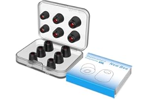 Zamienne wkładki do uszu, New bee wymienne końcówki douszne, 12 sztuk, z etui, pianka z pamięcią kształtu, 4,5 mm-6,3 mm, do Jaybird, Beats, Sony, Nexus, LG (nowe S/M/L)