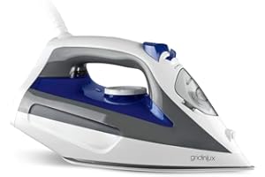 gridinlux® | Plancha Ropa Iron Lux 2200 | Base cerámica | Salida Vapor 26 g/min | Golpe Vapor 700 MG | Protección Anti sobrecalentamiento | Sistema Anti-Goteo y Cal