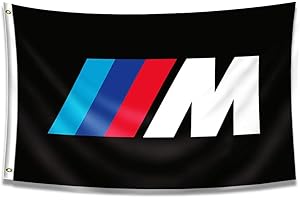 Kasflag BMW IIIM Racing Flag Banner Tapestry (3x5ft,Heavy Duty, Durable 150D Polyester) For College Dorm Man Cave