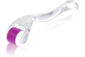 LOPHE Dermaroller Cabello, Dermaroller 0.5mm para Cara y Cuerpo, Rodillo Barba de Titanio Microagujas, Microneedling Dermaroller Facial para Anti-Edad, Eliminación de Cicatrices Acne, Poro Contractivo