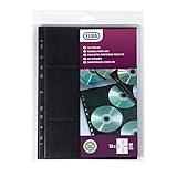 Größe: A4 Elba Hüllen für 10 CDs/DVDs, Polypropylen, A4 6 CD par pochette schwarz