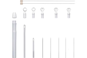 COLAYERIST 16 PCS Punch Needle Set Anfänger, Sticknadeln-Werkzeug, Embroidery Kit, Stanznadel Stickerei Set, Nadeleinfädler Werkzeuge für DIY Nähen Stickerei