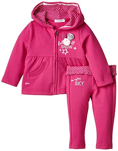 3 Pommes Baby Girls ACTIVE COL GIRL 6M/3A Plain Tracksuit, Pink (rosa Mexica), 12-18 Months (Manufacturer size: 18 mois)