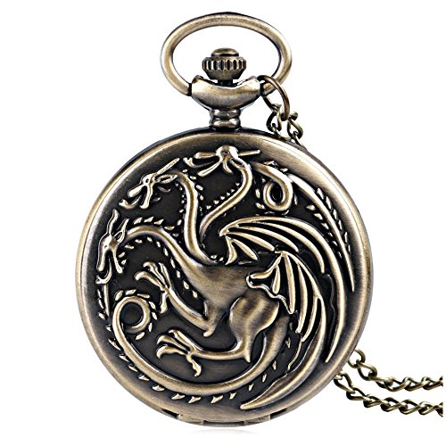 Juego de Tronos - Reloj de bolsillo de Casa Targaryen de oro Got Y4