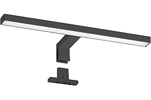 Oktaplex lighting Lampada LED a specchio bagno 2 in 1 montaggio nero 6500K bianco freddo 5W 350lm IP44, 30 cm, luce a specchio bagno