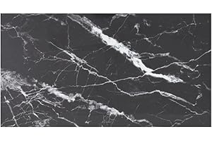 WIFESE Table Basse Moderne Noir 120 x 65 cm en Verre Trempé 8 mm Table d'Appoint Plateau en Verre Multiplex Plateau en Verre Plateau de Table de Cuisine Plan de Travail de Salle à Manger