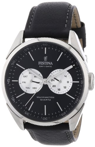 Festina Herren-Armbanduhr XL Klassik Multifunktion Analog Quarz Leder F16629/7 Festina Herren-Armbanduhr XL Klassik Multifunktion Analog Quarz Leder F16629/7