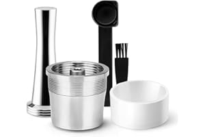 HAILASRE Capsula riutilizzabile in acciaio inox per I-LLY, cialda filtro caffè ricaricabile compatibile con macchina da caffè i-lly X9 X 8 X7.1 Y5 Y1.1 (capsule+tamper+riempimento polvere)