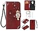 Produktbild für Galaxy S9 Plus Hülle, Glitter Strass Bling Eule Ledertasche Muster Weich PU Schutzhülle für Samsung Galaxy S9 Plus Flip Cover Wallet Case Tasche Handyhülle mit Lanyard Strap Stand Function Magnetverschluss Etui Schale Credit Card Slots Bookstyle Purse Design Handytasche Lederhülle Schutz Hüllen mit für Samsung Galaxy S9 Plus +Schlüsselanhänger(U) (1)