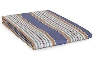 Corredocasa Tenda da Sole a Righe Strette con Anelli per Esterno da Balcone in Tessuto Resistente che Protegge dai Raggi Solari (Blu, 280L x 300A cm (1 Pannello))