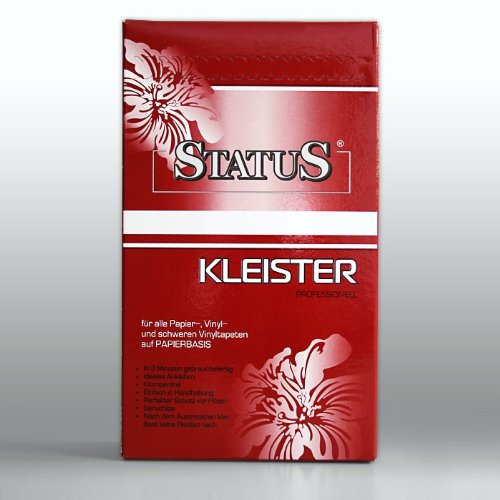 STATUS PROFI Kleister | Kleber für schwere und hochwertige Vinyl-Tapeten auf Papierbasis | 250 g für ca. 40 qm / 7 Rol