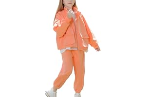 amropi Completo da Bambina Ragazze Tuta Giacca e Jogging Pantaloni Set Completo per 5-14 anni