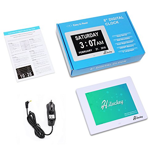 Digitaluhr Kalender Tag Uhr mit extra großer Schrift für Kinder, Senioren, Sehschwache und Alzheimer Patienten - 8