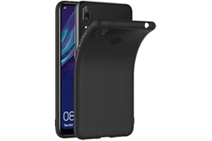 COPHONE Funda Negro Huawei Y7 2019 , Negro Silicona Fundas para Huawei Y7 2019 Carcasa Negro Funda Case Y7 2019 Flexible Ultra Delgado