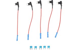 KEENSO 5 szt. adapter bezpiecznikowy do samochodu z uchwytem, automatyczny adapter z bezpiecznikiem, 15 A (mini)