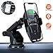 Produktbild aLLreLi Qi Handy Halterung für Auto,Induktions Autohalterung Air Vent Phone Holder Kompatibel für iPhone XS Max/Xs/Xr/X/8/8Plus,Samsung Note 5/8, Galaxy S9/S8//S7/S6, Schwarz