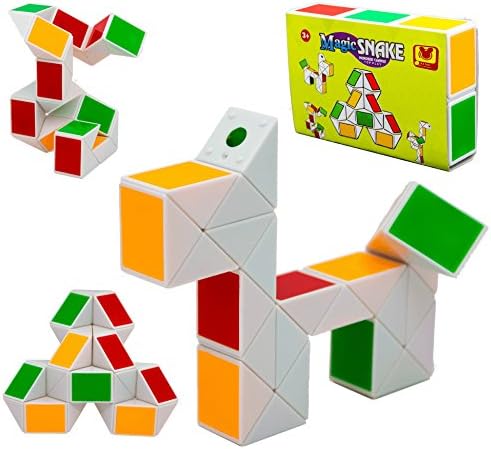 Gift for Kids - Magic Classic Snake Cube Puzzle ~ Retro Twist Snake ~ Vintage Toys ~ Brain Teaser ~ Educational Learning Toys ~ Present for Boys Girls Child Children Boy Girl