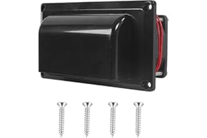 Flylin Entlüftungs Abluftventilator 12V 15W, Wohnwagen-Seitenlüfte Seite Air Vent Fan Lüftung Lüftungsschlitz, Cargo Trailer Ventilation Abluftventilator für Wohnwagen Wohnmobil Anhänger RV (schwarz)