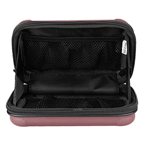 Ctbd Festplattenlaufwerk Tasche Kompakt Schutzhülle Reise Lagerung Tragetasche Tasche Tasche für Handy iPad Zubehör USB Kabel Power Banks Festplatte 2.5 „Portable External Device (Rose) - 3