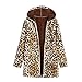 Produktbild i-uend 2019 Mantel Sweatshirt - Damen Leopard Drucken Mantel Cardigan Winter Warmer Jacken Windbreaker Langer Parka
