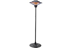 PUR LINE PURLINE | Estufa Calefactora Exterior e Interior Heaty Lampy – Estufa Calor 360°, 1500 W, Protección IPX4, Cabeza Ajustable, Diseño Tipo Farola, Ideal para Jardín, Terraza o Porche