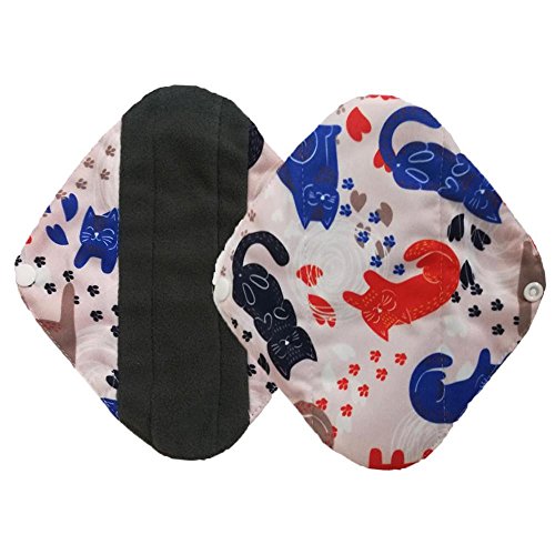 Preisvergleich Produktbild Waschbare Blumen Print SlipeinlagenWiederverwendbare Bambus Stoff Waschbar Menstruation Pad Mama Sanitär Handtuch für Light Harnabgang / Hygienische Binden / Light MenstruationKaufen Sie einen bekommen einen frei (F)