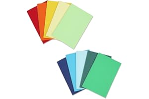 Quanerba A5 Cuadernos [Pack de 10], 10 Colores Bloc de Notas de Kraft Blanda, 60 Páginas, 8.3 * 5.5" (21 * 14cm), Libretas Grapadas para Diarios,Escolar Escribir, Diario de Viaje Libreta