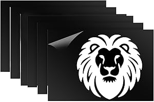 LUPATDY 6 placas de plástico ABS, placa de plástico grabado, 30 x 20 cm, 1,3 mm, espacios en blanco láser para grabado, placa de grabado para manualidades, corte (blanco sobre negro)