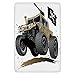 Produktbild Bathroom Bath Rug Kitchen Floor Mat Carpet,Cars,Worldwide Off Road Famous Safari Rally Truck with Skull Pirate Flag Camouflage Design,Grey Brown,Flannel Microfiber Non-Slip Soft Absorbent
