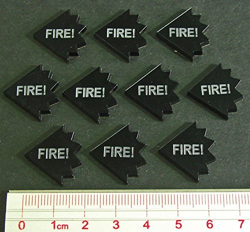 Fire Tokens, Black (10) by Litko Game Accessories