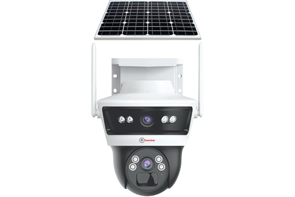 Trueview 3+3Mp 4G Mini Pt Solar Powered Linkage Security Camera, 1296p Advanced CCTV Surveillance Solution, Outdoor Camera, Water Proof, 2 Way Talk