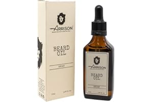Arrison Beard Olio Barba Argan 50ml, Beard Oil 100% Made in Italy - Mantiene la Barba Setosa e Lucida, dal Profumo Fresco e Gradevole - Disciplina la Barba e la Rende Piacevole da Accarezzare
