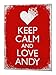 Produktbild BVCE Blechschild Keep Calm and Love Zayn Vintage Retro Blech Plakette Poster, P758, 7.8inch*11.8inch