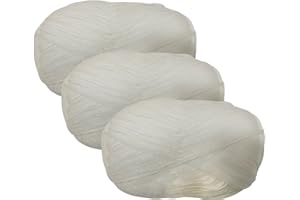 JYC CREATIVE Pelote de laine fine (100 g - 365 mètres), laine à tricoter, laine acrylique, laine pour travail, crochet, laine à tricoter, (3, blanc)