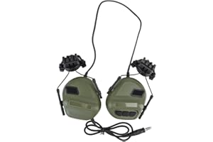 WarmHeartting Auriculares de Casco Táctico con Adaptador de Riel de Casco Militares Fast Casco de Accesorios por Airsoft Paintball Disparar
